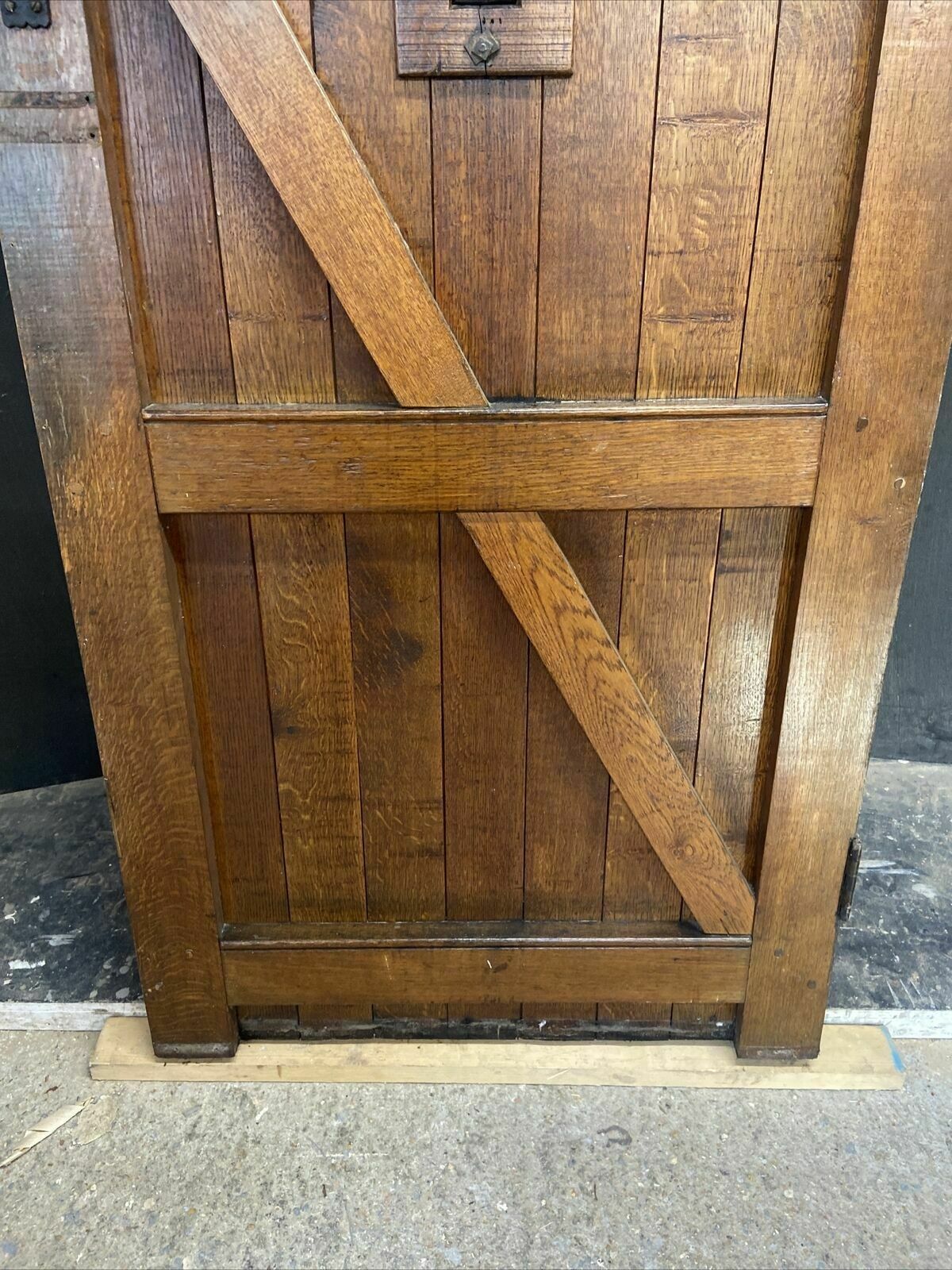 photo furniture Solid Oak Front Door Old Period Wood Antique Reclaimed Hardwood Arts & Crafts