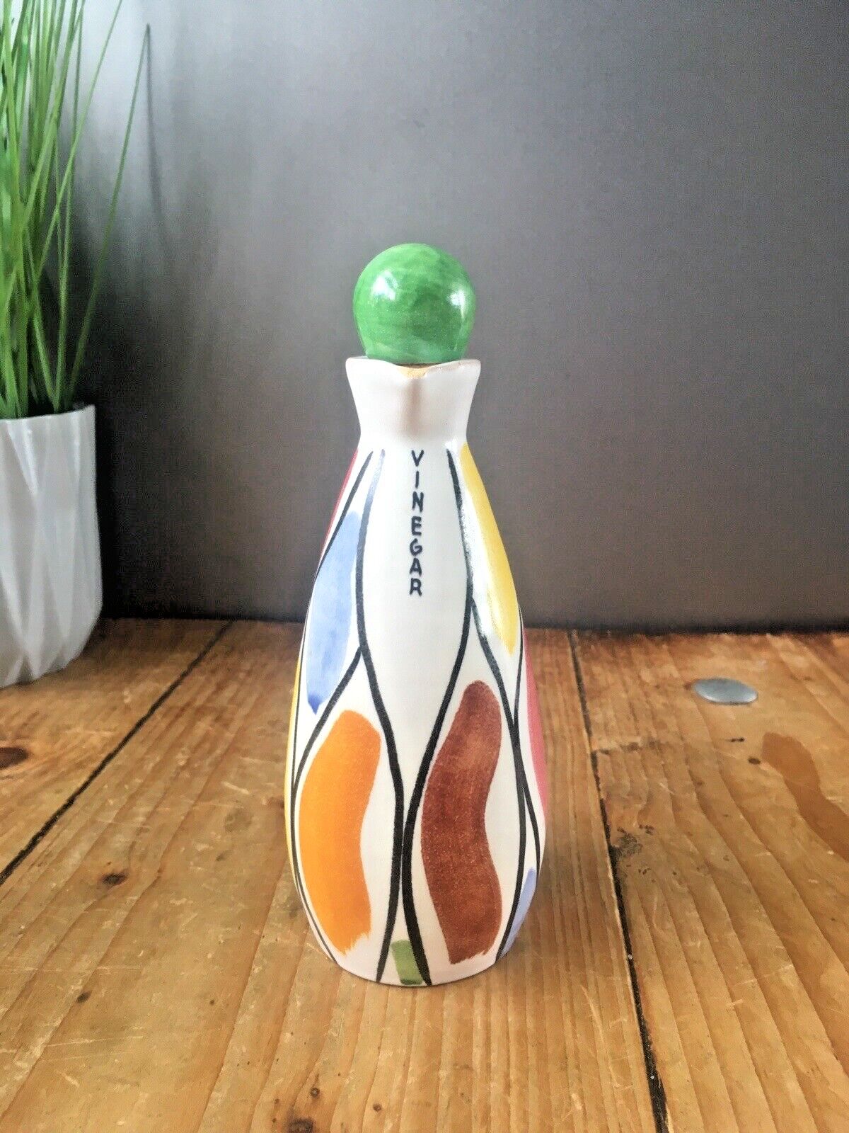 Mid Century Italian Pottery Multicoloured Vinegar Jug Bottle Pucci Ceramiche 50s By Pucci Ceramiche Of Umbertide photo furniture