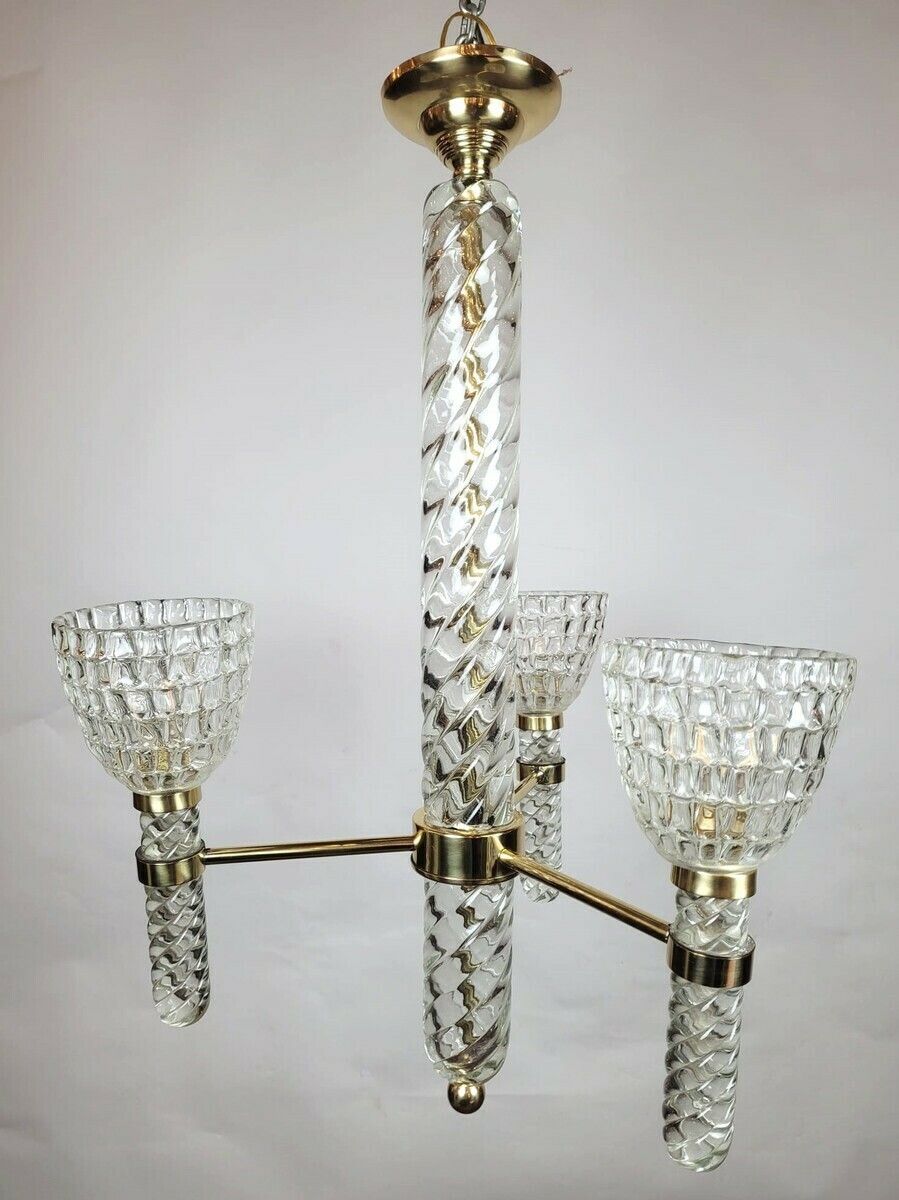 Mid Century Italian Murano Glass Chandelier By Séguso photo furniture