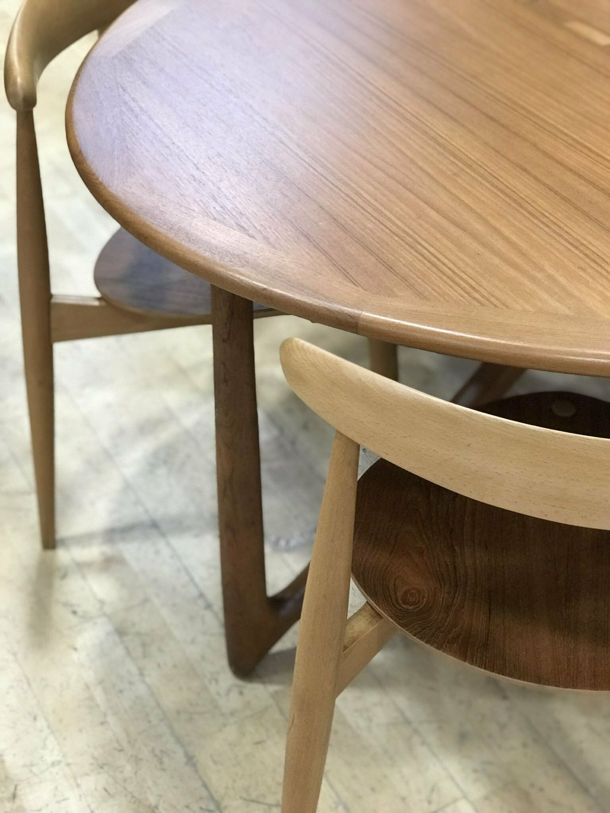 Hans Wegner ‘Heart’ Fh 4103 Teak And Beech Dining Chairs (6) photo buy