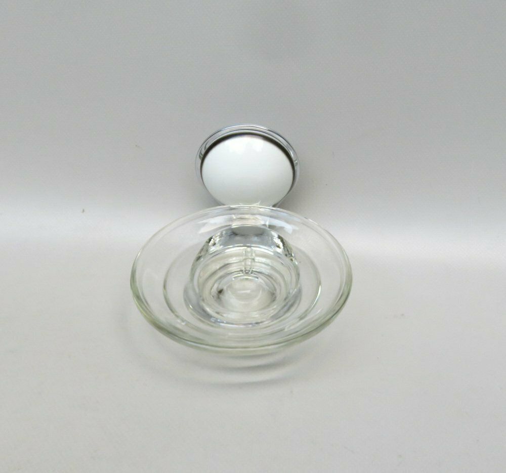 Home Decor Space Age Bathroom Set In Chrome Plated Brass And Porcelain, 1970s, Set Of 4 photo