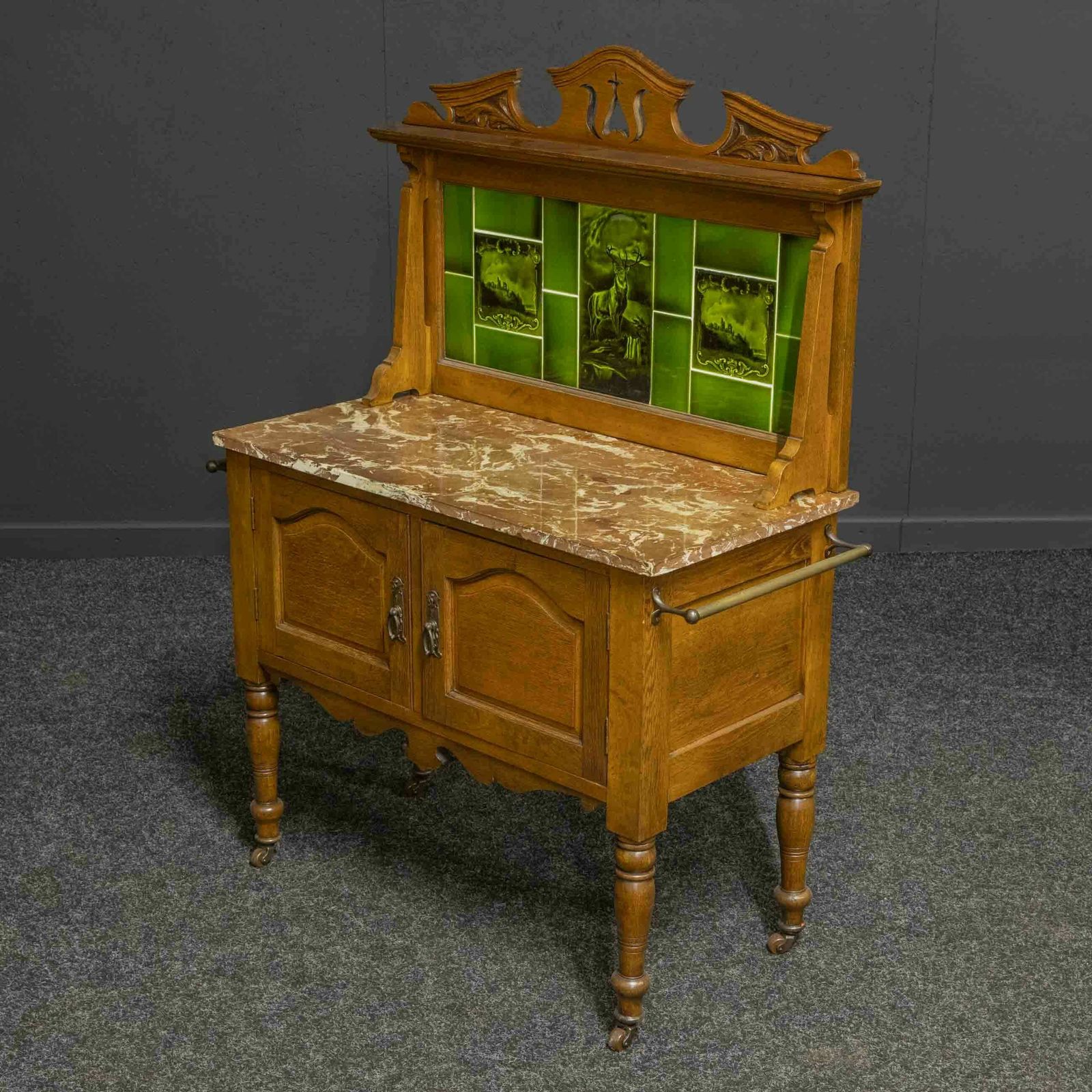 Edwardian Oak Washstand