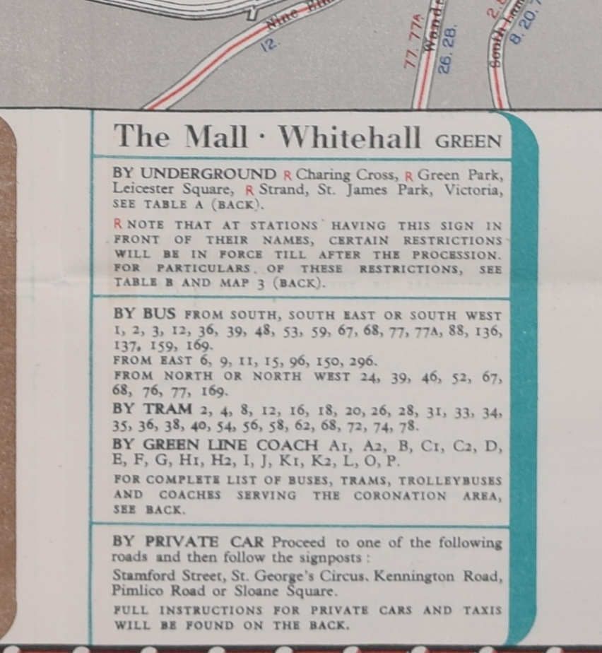 Coronation Arrangements – Map Of London (1937) photo 275.0