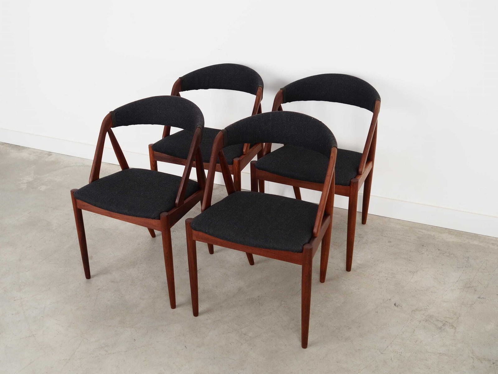 Set Of Four Teak Chairs, Danish Design, 1970s, Designer: Kai Kristiansen photo furniture