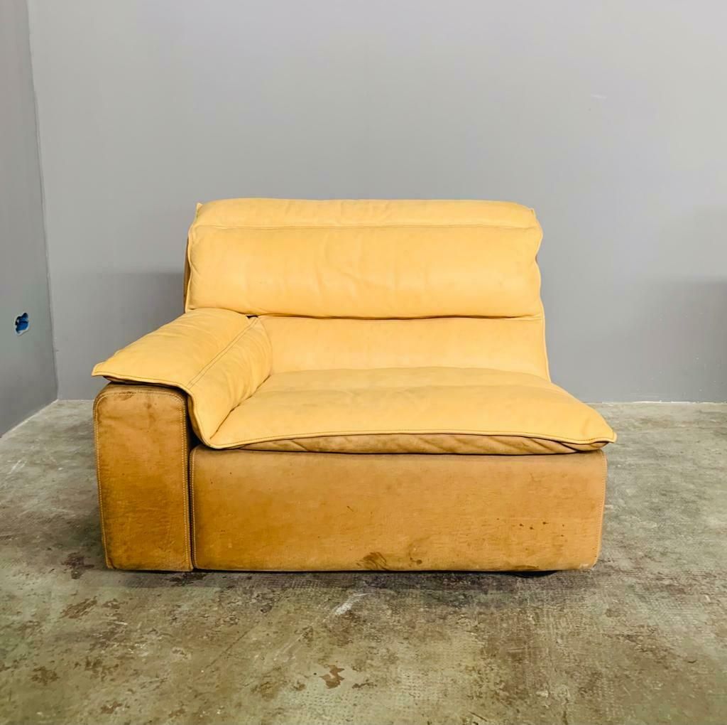 Bogo Sofa In Leather And Suede, By Carlo Bartoli For Rossi Di Albizzate, Set Of 5 photo 7820.0