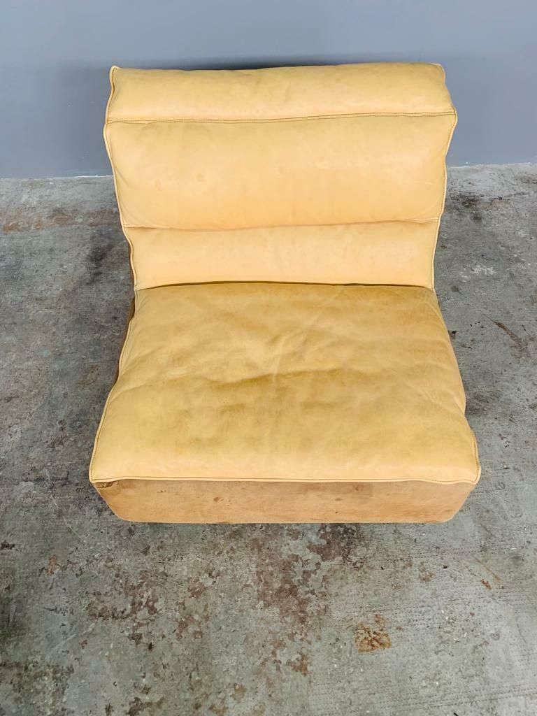 Bogo Sofa In Leather And Suede, By Carlo Bartoli For Rossi Di Albizzate, Set Of 5 photo vintage