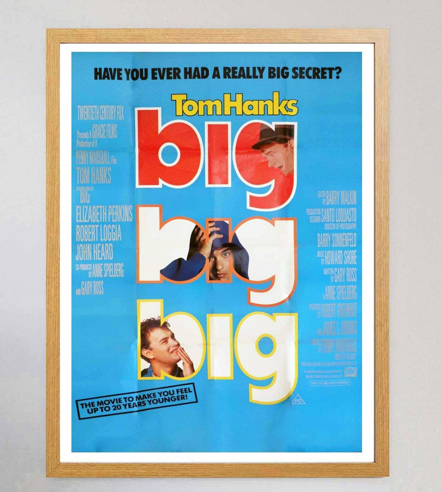 Big 1988 Original Vintage Poster photo Art