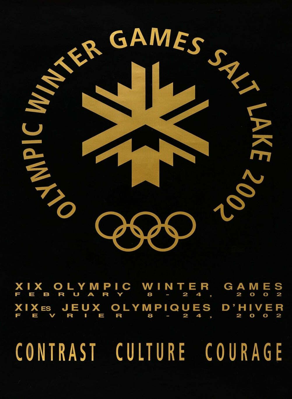 2002 Winter Olympic Games Salt Lake City Original Vintage Poster