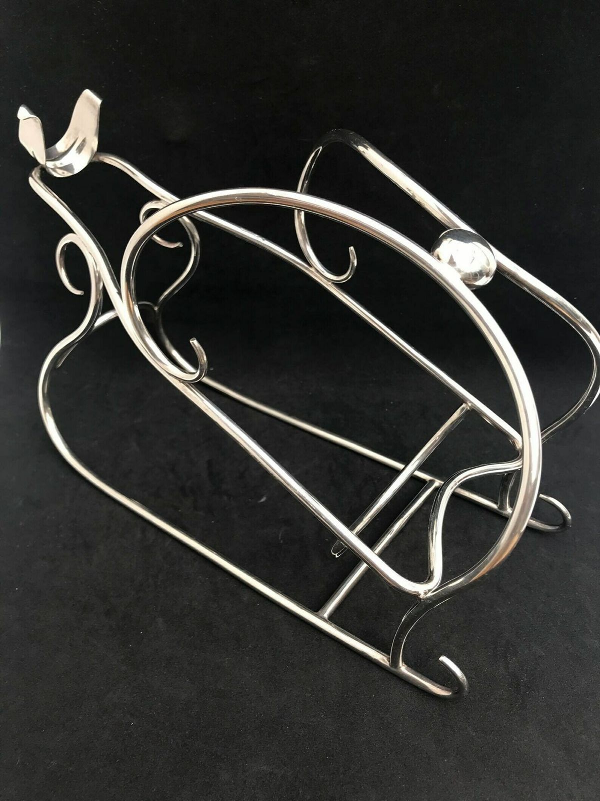 Wine Holder Cradle Bottle Stand Wiskemann Orfèvrerie Belgium. Wine Cradle, Wine Holder Stand Bar Accessories Gift For Him Bar Tools photo vinterior