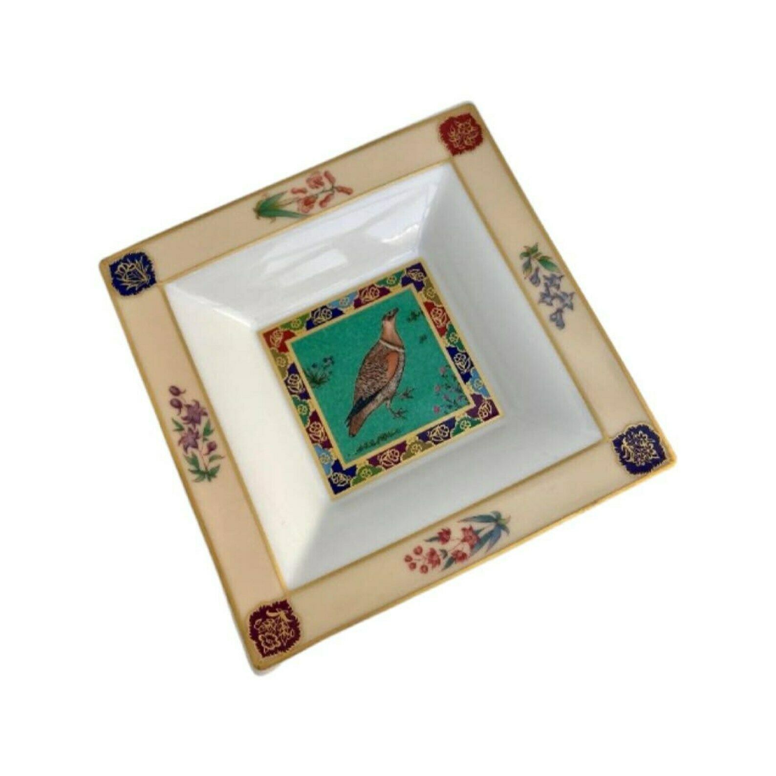 Villeroy And Boch Square Dish Coin Dish Ring Catch All Candy Nuts Olives Tray Trinket Porcelaine Vintage Heinrich Bengal Saraswati Bird