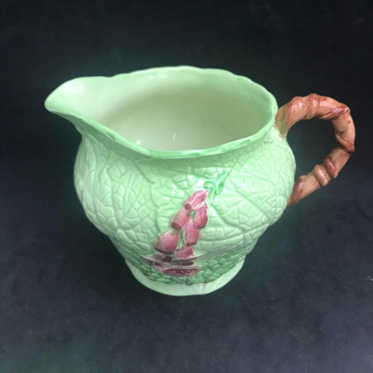 Carlton Ware Dishes Plate Serving Green Foxglove Creamer Plate 4 Pieces Green Decoration English Collectors Antique China photo Home Decor