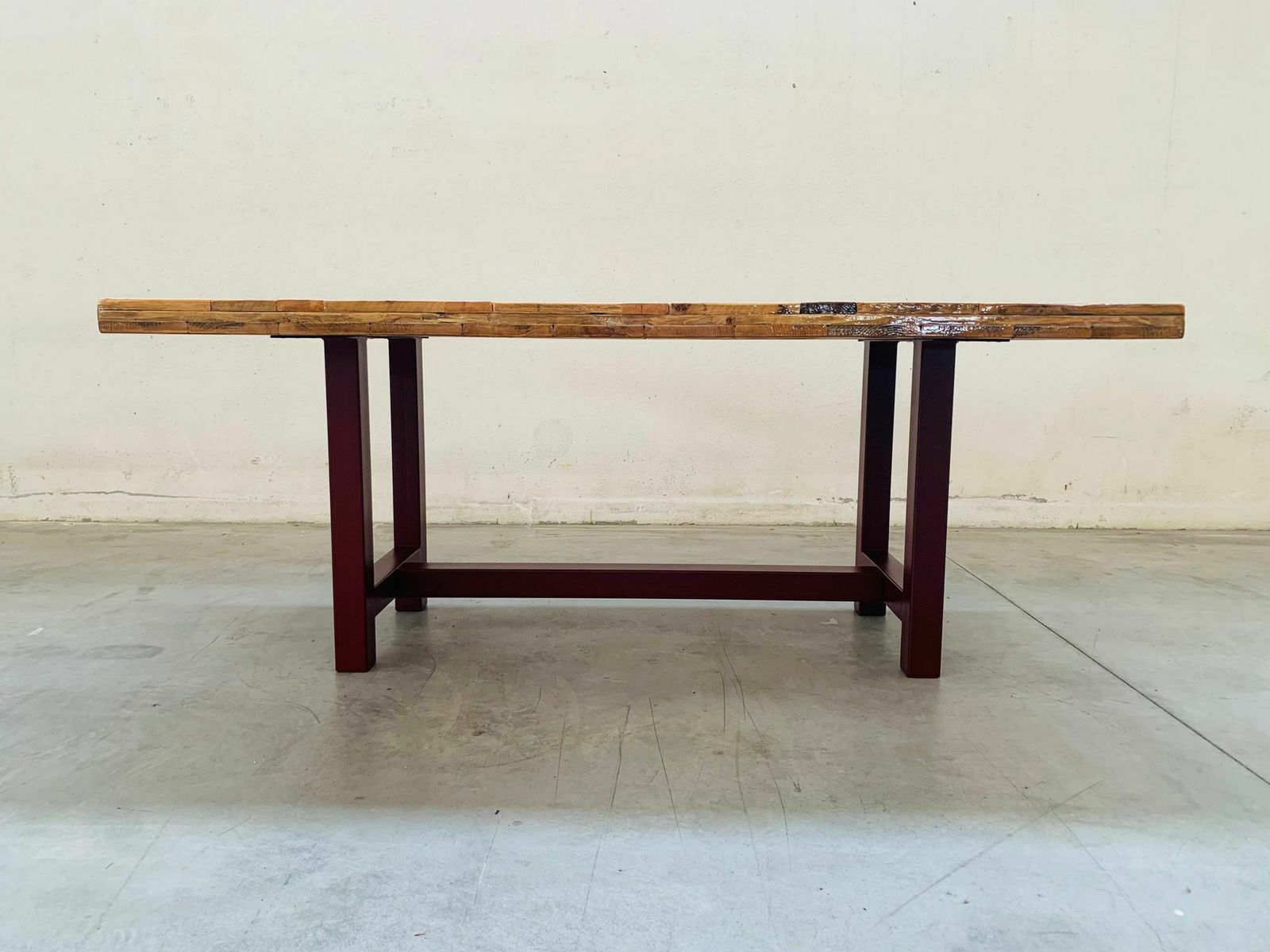 Handcrafted Table And Top, Made With Recycled Fir Materials
