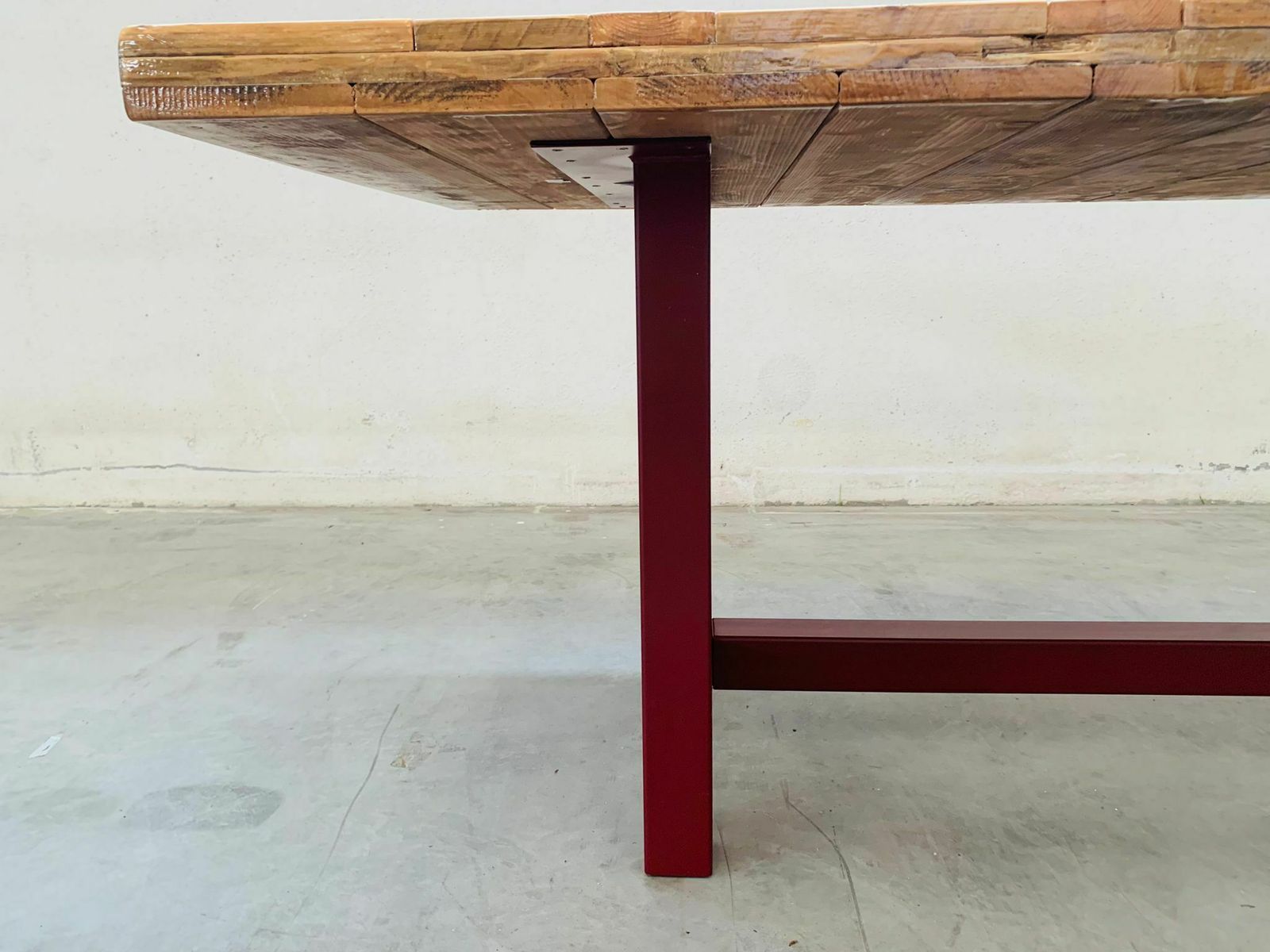 Handcrafted Table And Top, Made With Recycled Fir Materials photo vintage