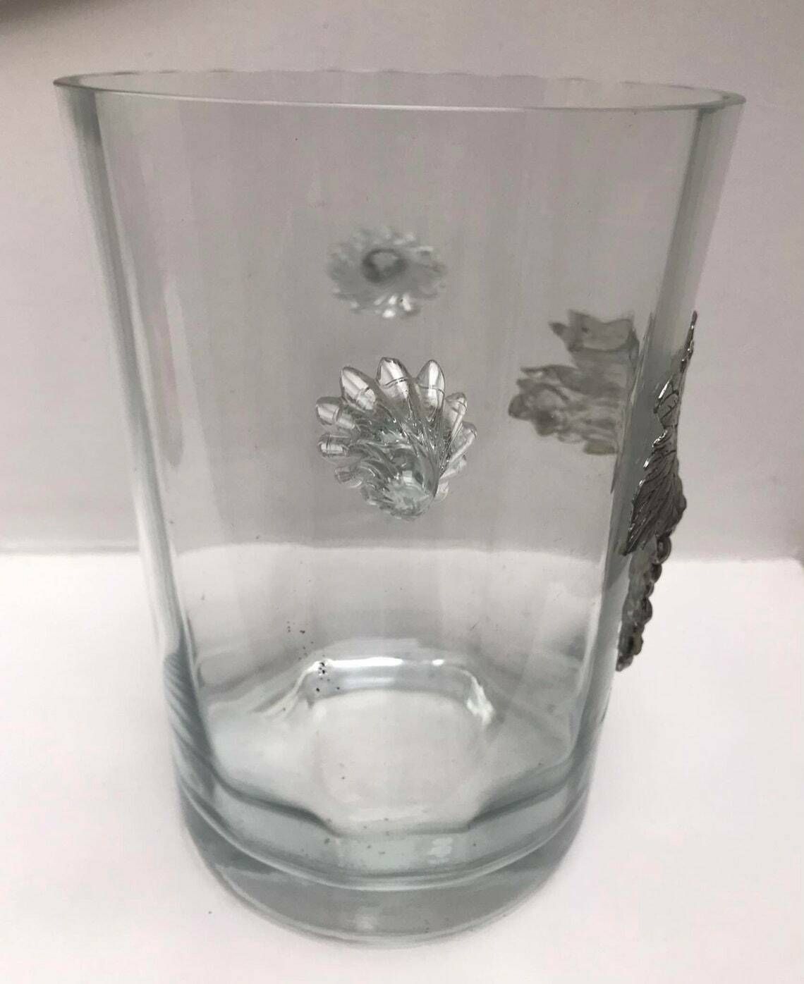 Champagne Ice Bucket Faceted Glass With Handles Glass Wine Cooler Chiller Hollywood Regency Bar Cart Styling Wedding Gift Luxury Barware photo for sale