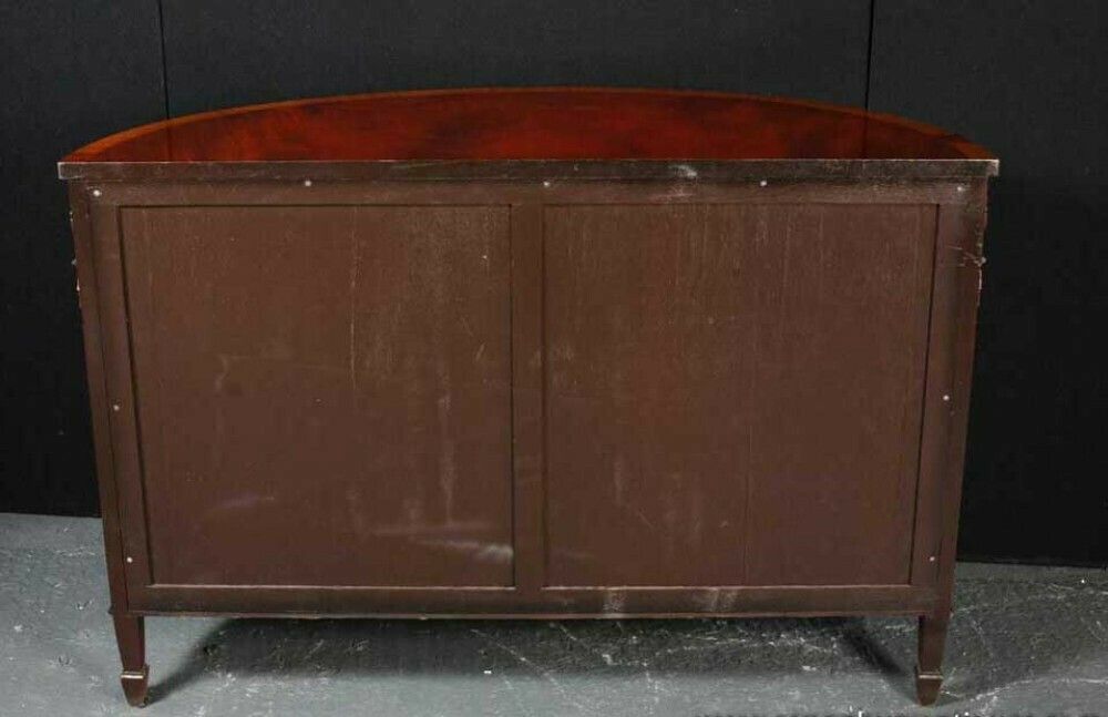 photo for sale Regency Demi Lune Commode Cabinet Mahogany Satinwood Banding Server