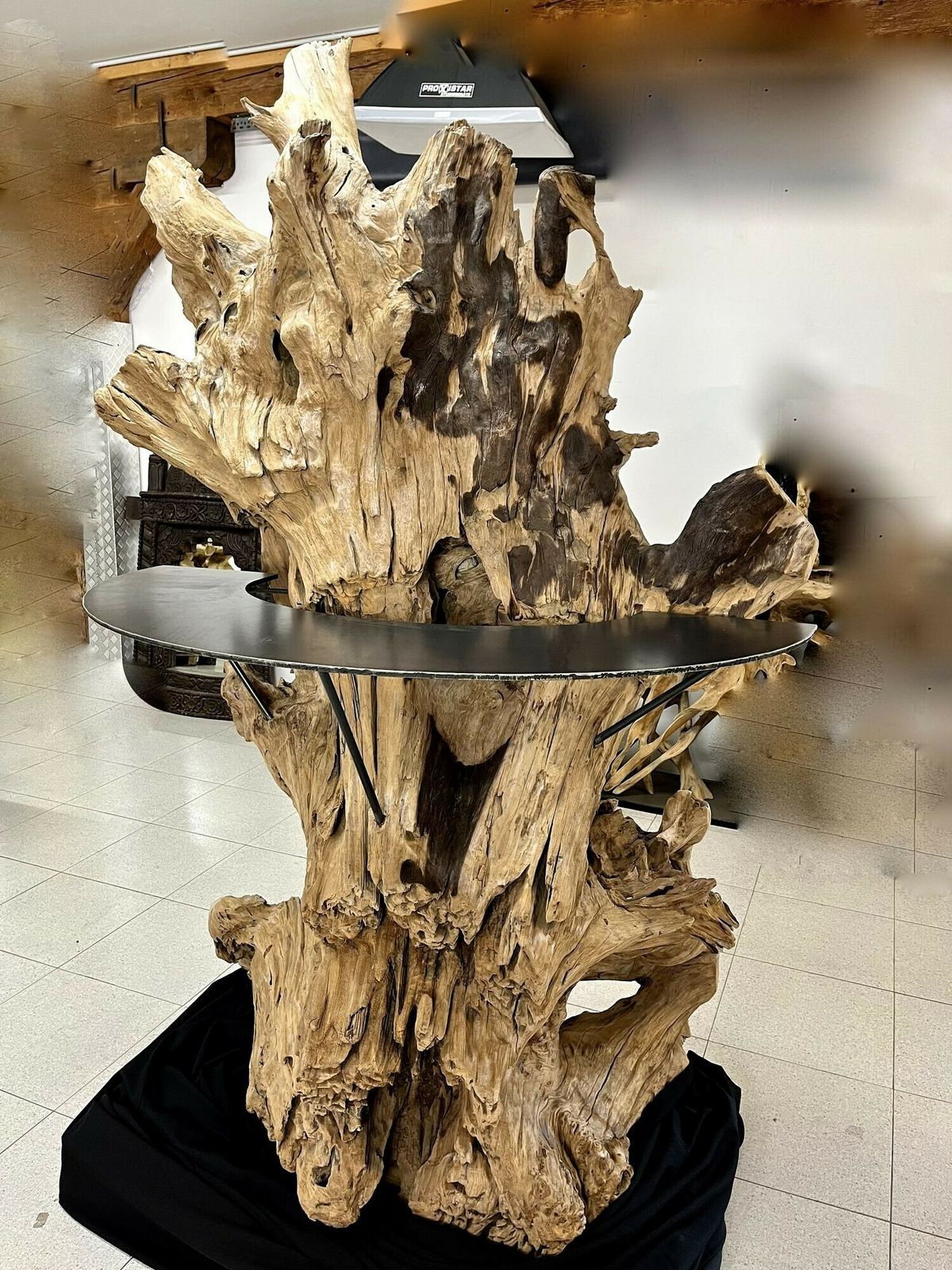 Gigantic Teak Root Stand Up Bar   Organic Modern, Indonesia 2022 photo furniture