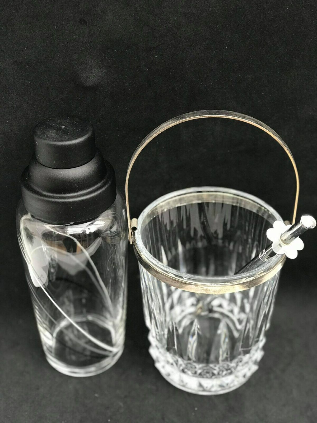 Cocktail Shaker Van Metaal En Glas, Mid Century, Met Glazen Ijsemmer – Baraccessoires, Retro Martini Shaker, Barcartdecoratie, Cadeau Voor Hem photo furniture