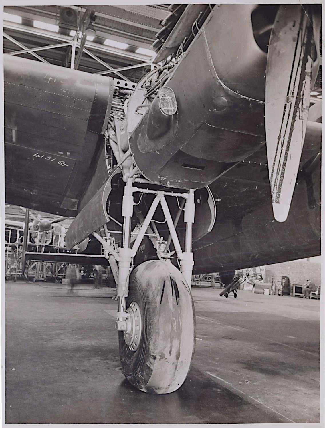 Unknown Avro Lancaster Bomber W4131 Original 1943 Photograph Undercarriage 1943