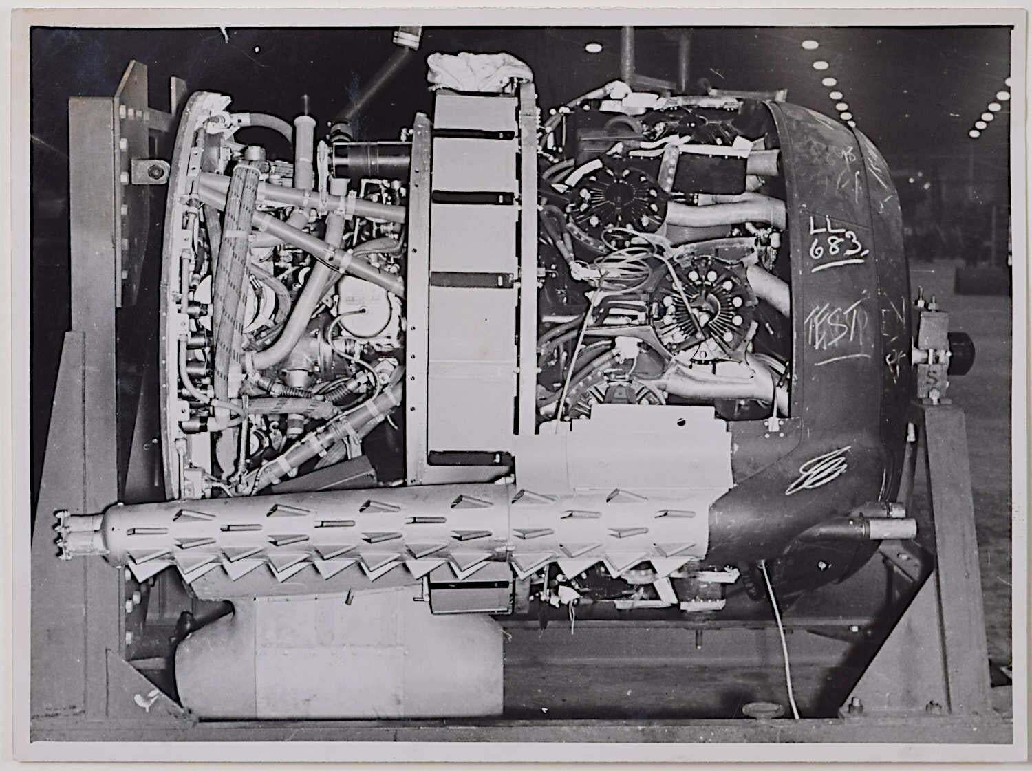 Avro Lancaster Bomber Ll683 Original 1943 Photograph Hercules Power Egg Mkii 1943