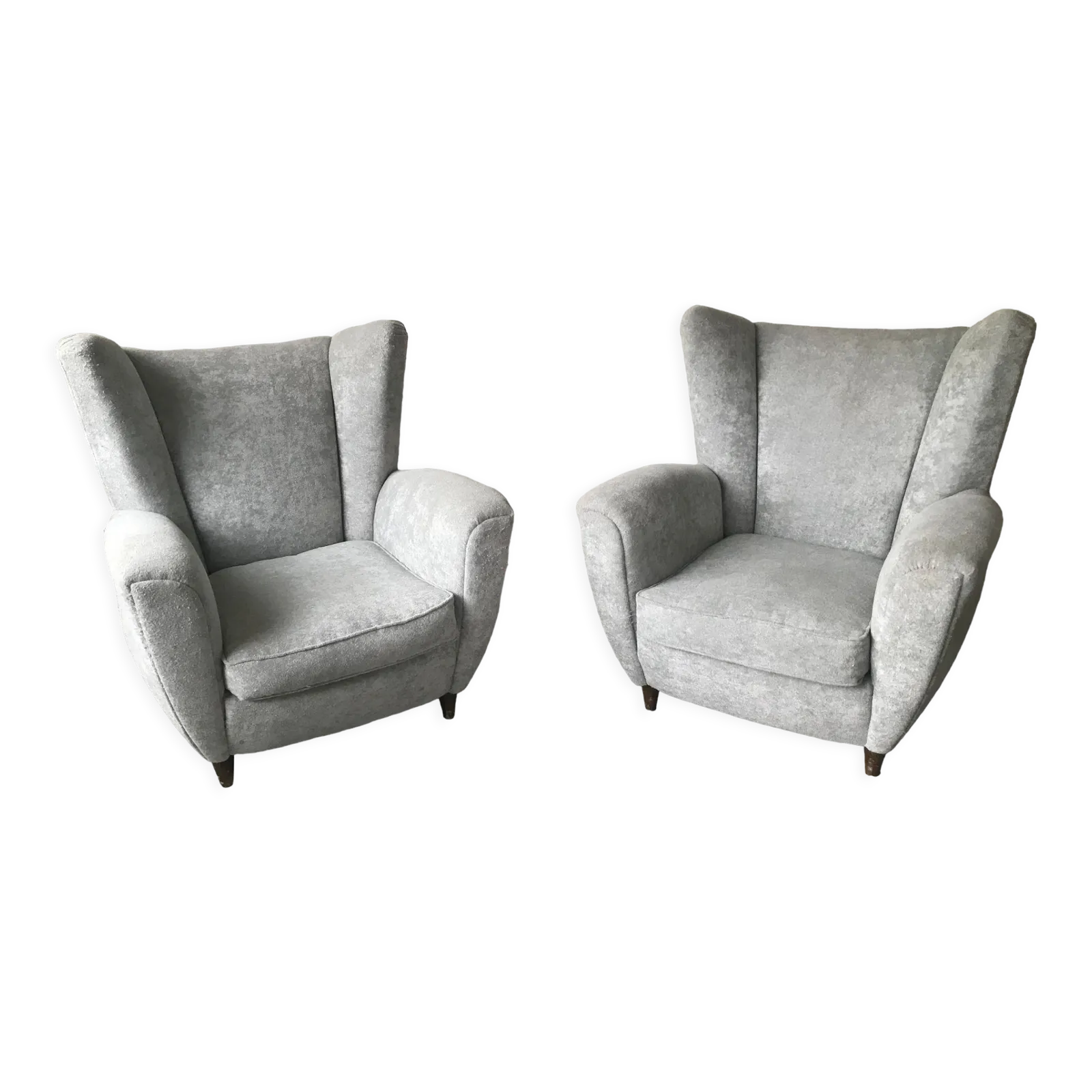 Pair Of Italian Velvet Armchairs