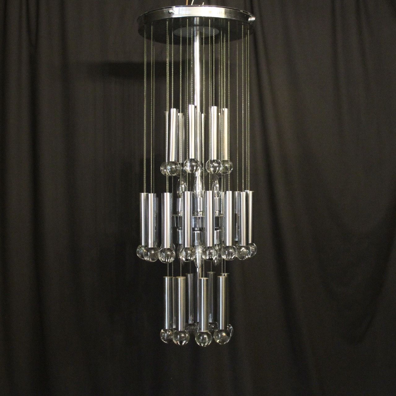 Lighting Italian Gaetano Sciolari 9 Light Chandelier photo