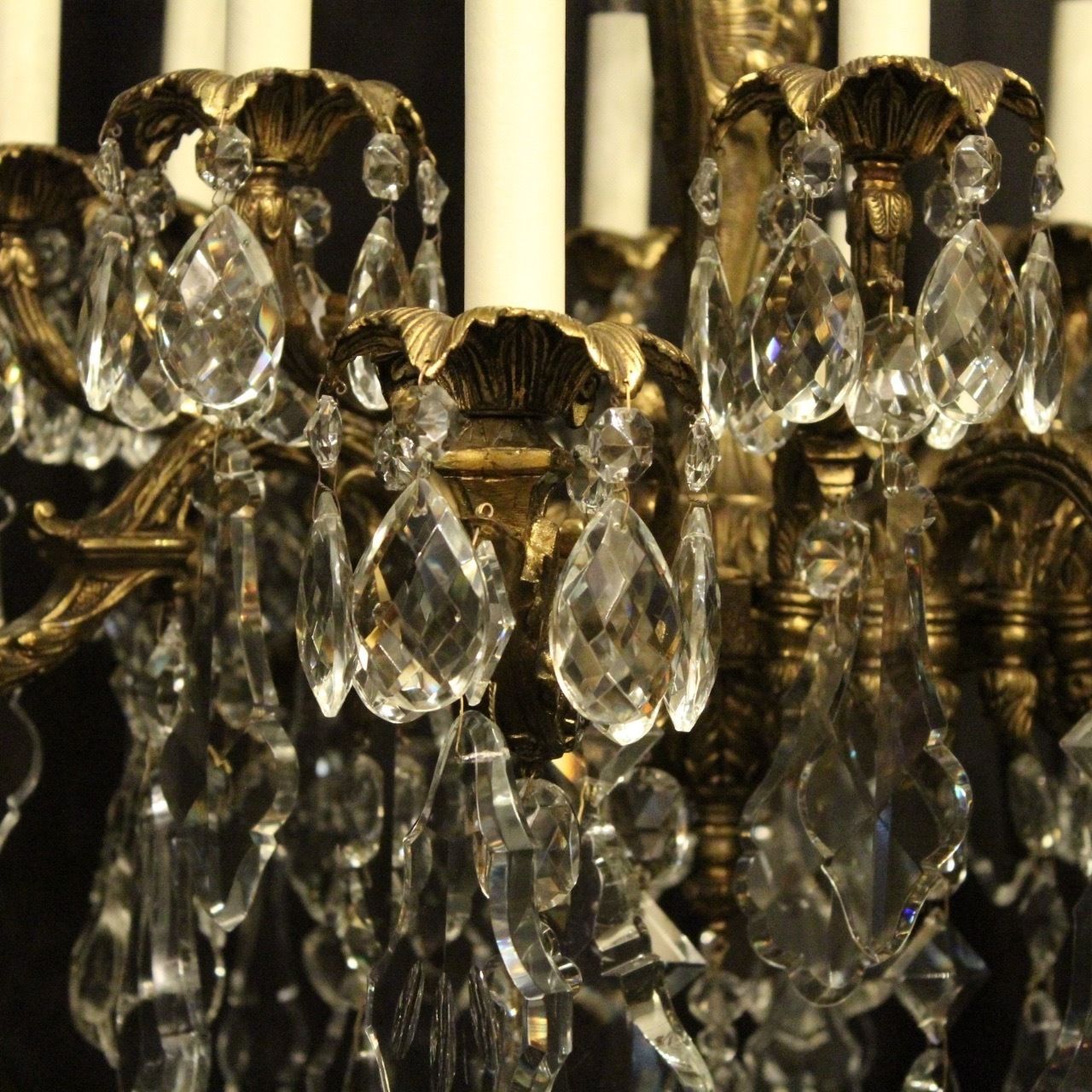 photo buy French Pair Of Bronze Antique Chandeliers