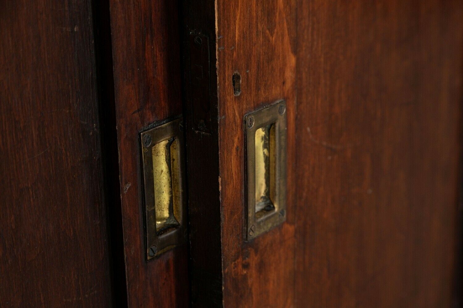 8913.0 Large 19thc English Mahogany & Pine Haberdashery Glazed Cabinet photo