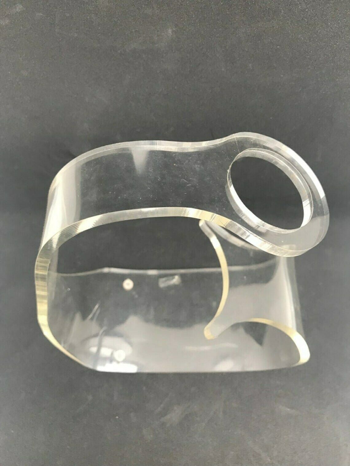 Wine Bottle Holder Vintage 70s Clear Acrylic Lucite Mod Design By Emson Mid Century Design 70s Single Rack Wine Bottle Beverage Display photo 105.0