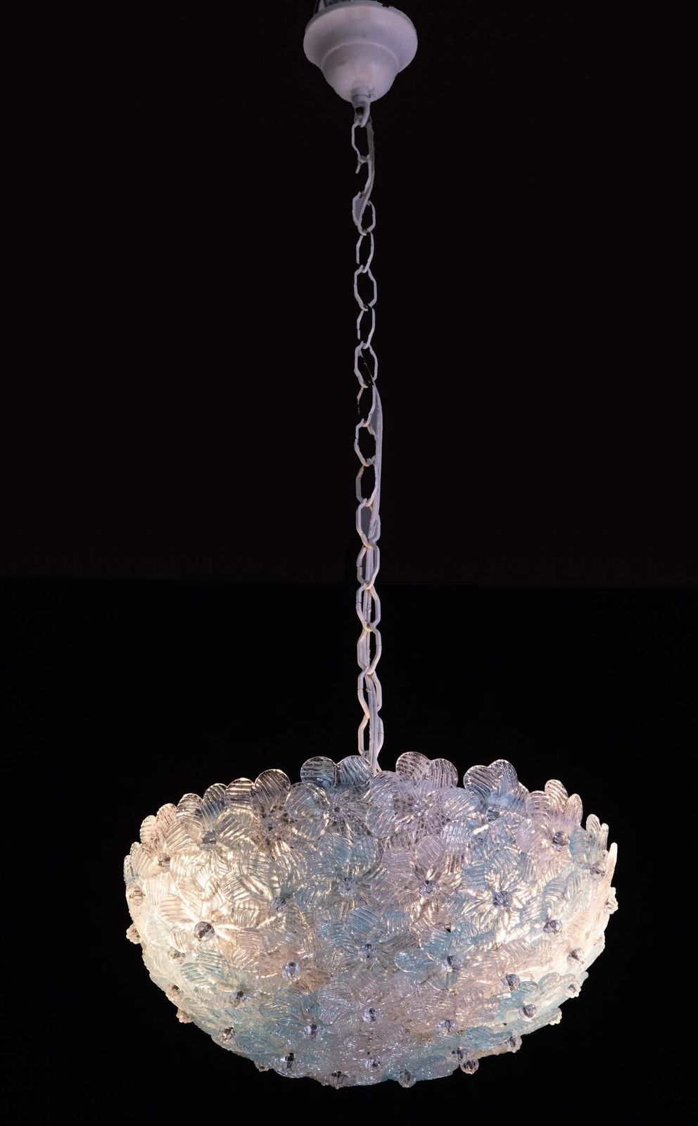 Murano Flush Mount Flower And Metal By Seguso For Venini, Italy, 1960s photo furniture