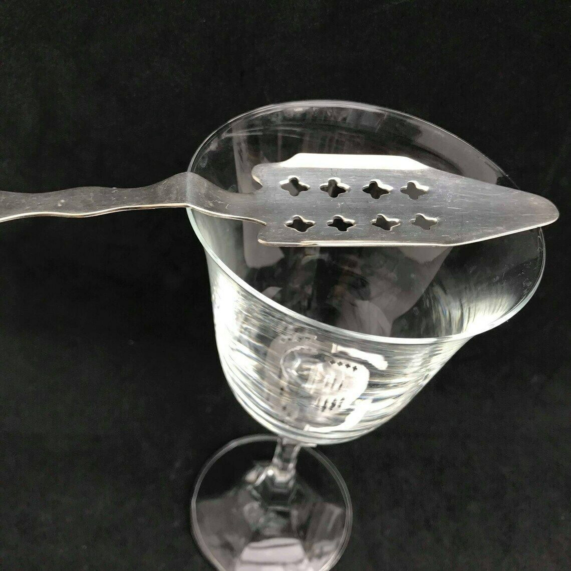 Absintlepel Antiek Frans Bistro Absinthiana Set Van 6 Drankaccessoires Vintage Franse Baraccessoires Barcart Decoratie Cadeau Bartender Tools photo vintage