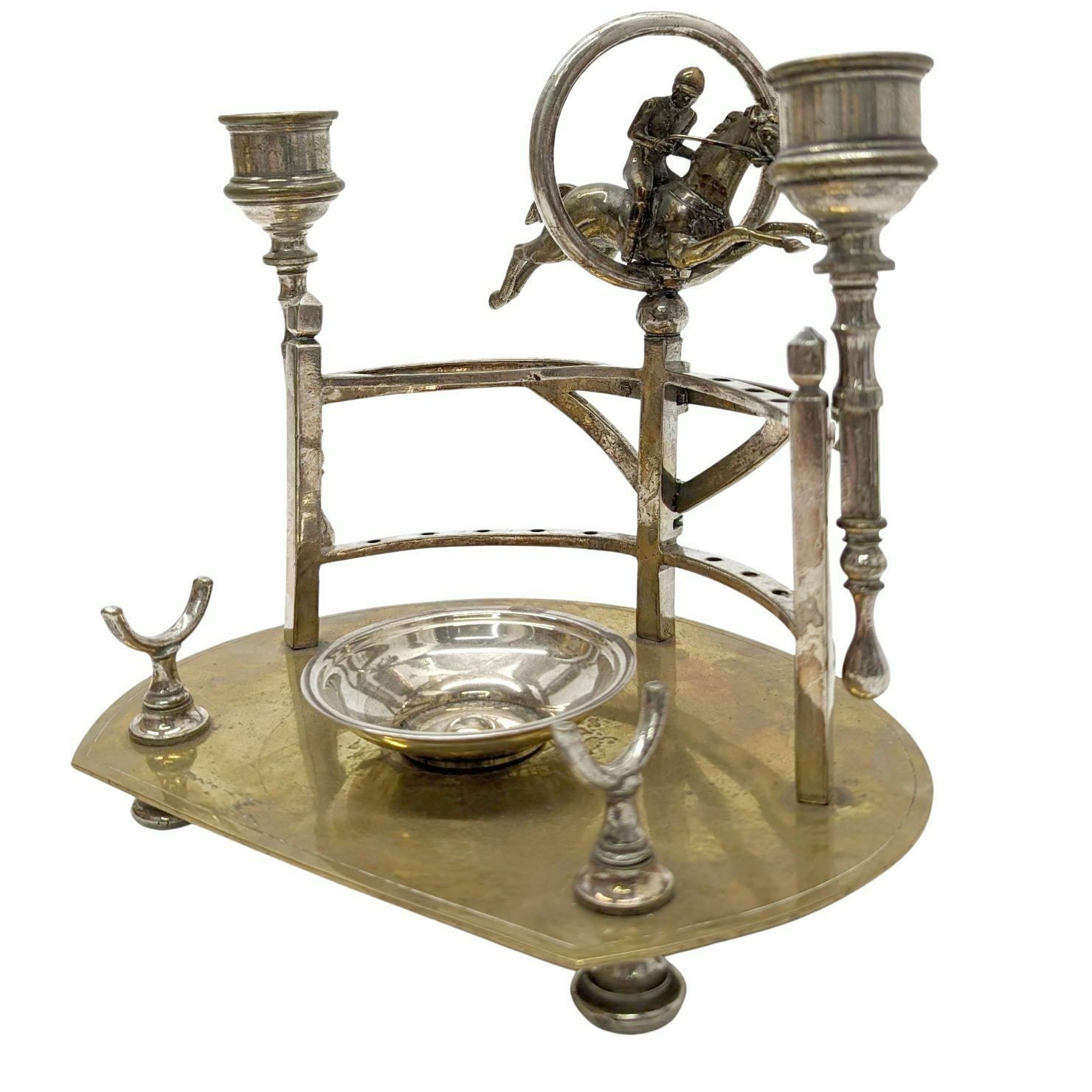 Inkwell In Bronze With Equestrian Decoration photo Home Decor