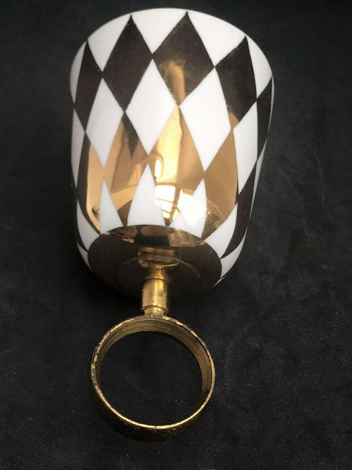 Fornasetti Original Porcelain Table Bell Golden Trim Desk Decor Italian Design Ornament Gift For Him photo buy