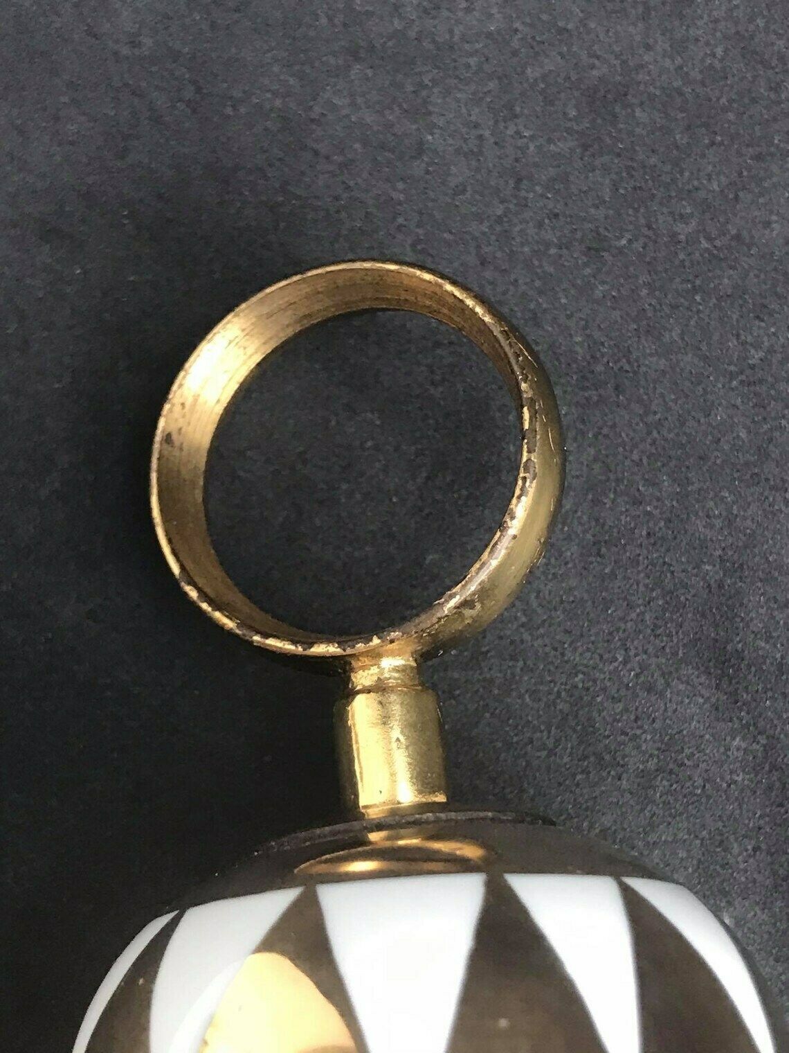 Fornasetti Original Porcelain Table Bell Golden Trim Desk Decor Italian Design Ornament Gift For Him photo vintage
