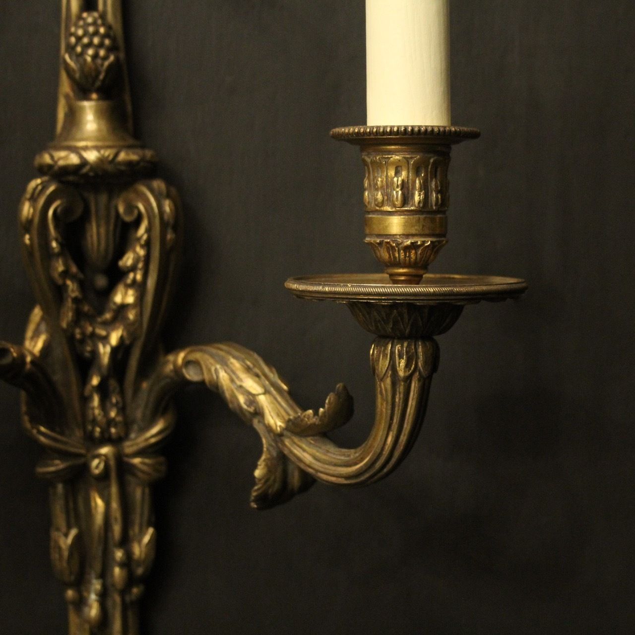 photo furniture French Pair Of Bronze Antique Wall Sconces
