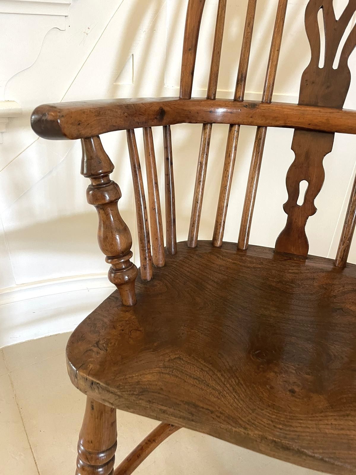 Antique Quality Child’s Yew Wood Windsor Chair photo Furniture