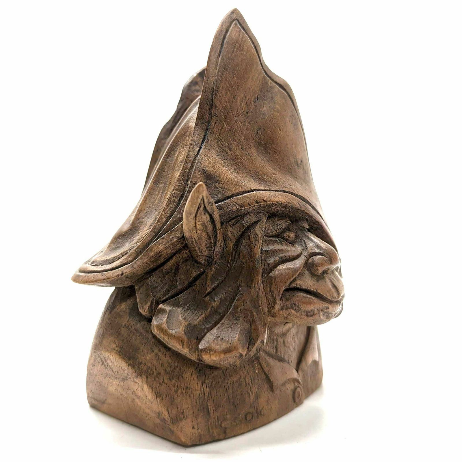 Funny Wooden Sculpture Signed Cook In Wood, 20th Century photo furniture