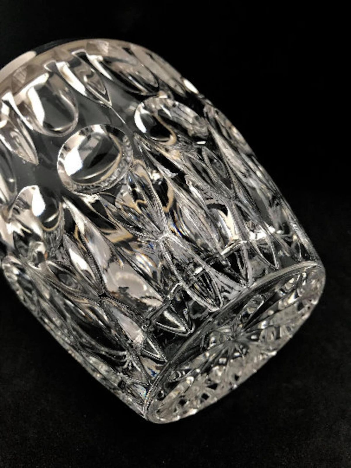 Crystal Cut Ice Bucket 50s Carved Silvered Metal, Mid Century Heavy Silver Plated French Bar Accessory Bar Cart Decor Gift For Him Bartender photo vinterior