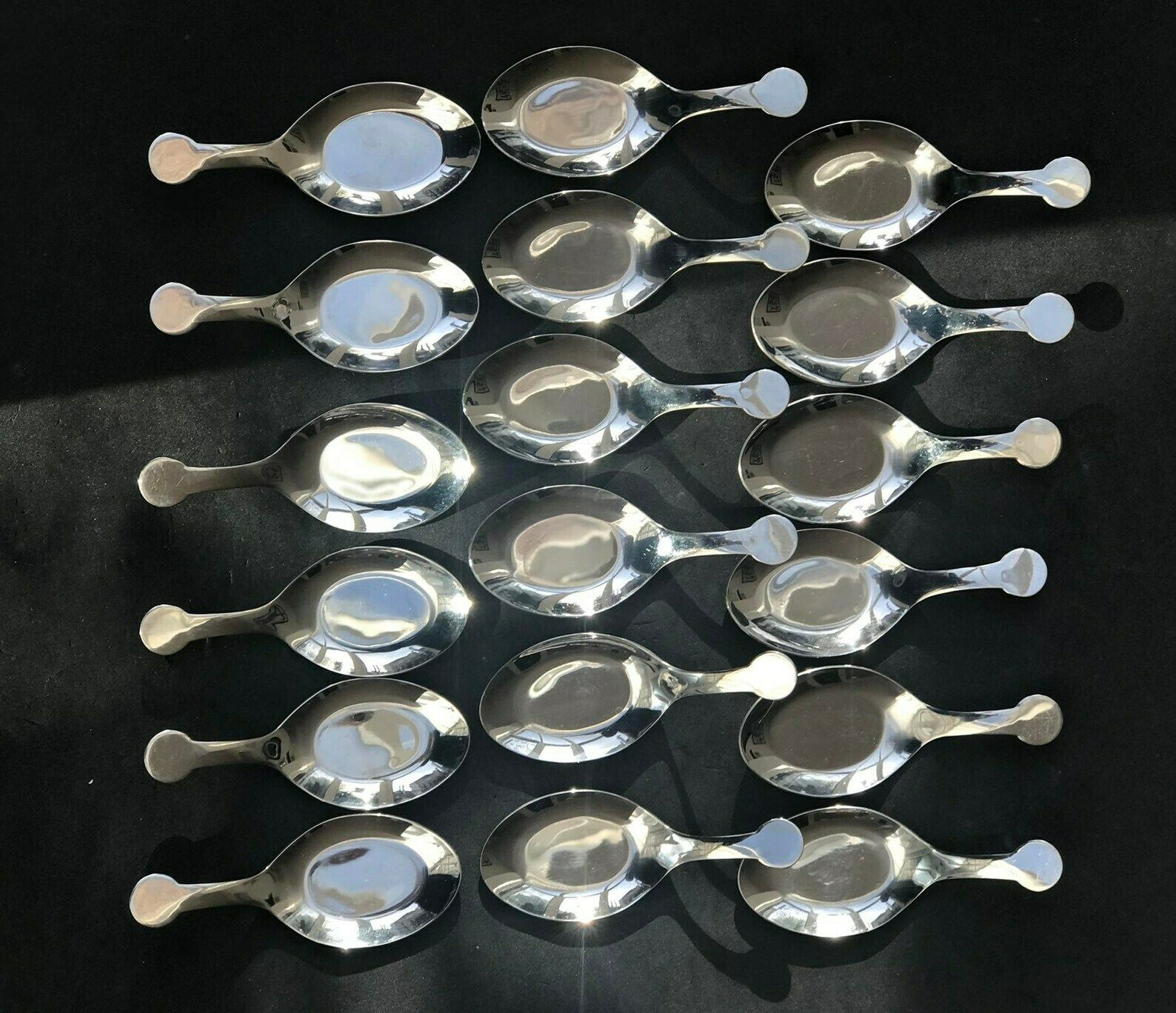 Vintage Appetizer Spoons Handle, Tasting Spoons, 1990s, Set Of 18, Gift For Hostess Appetizer Party photo 118.0