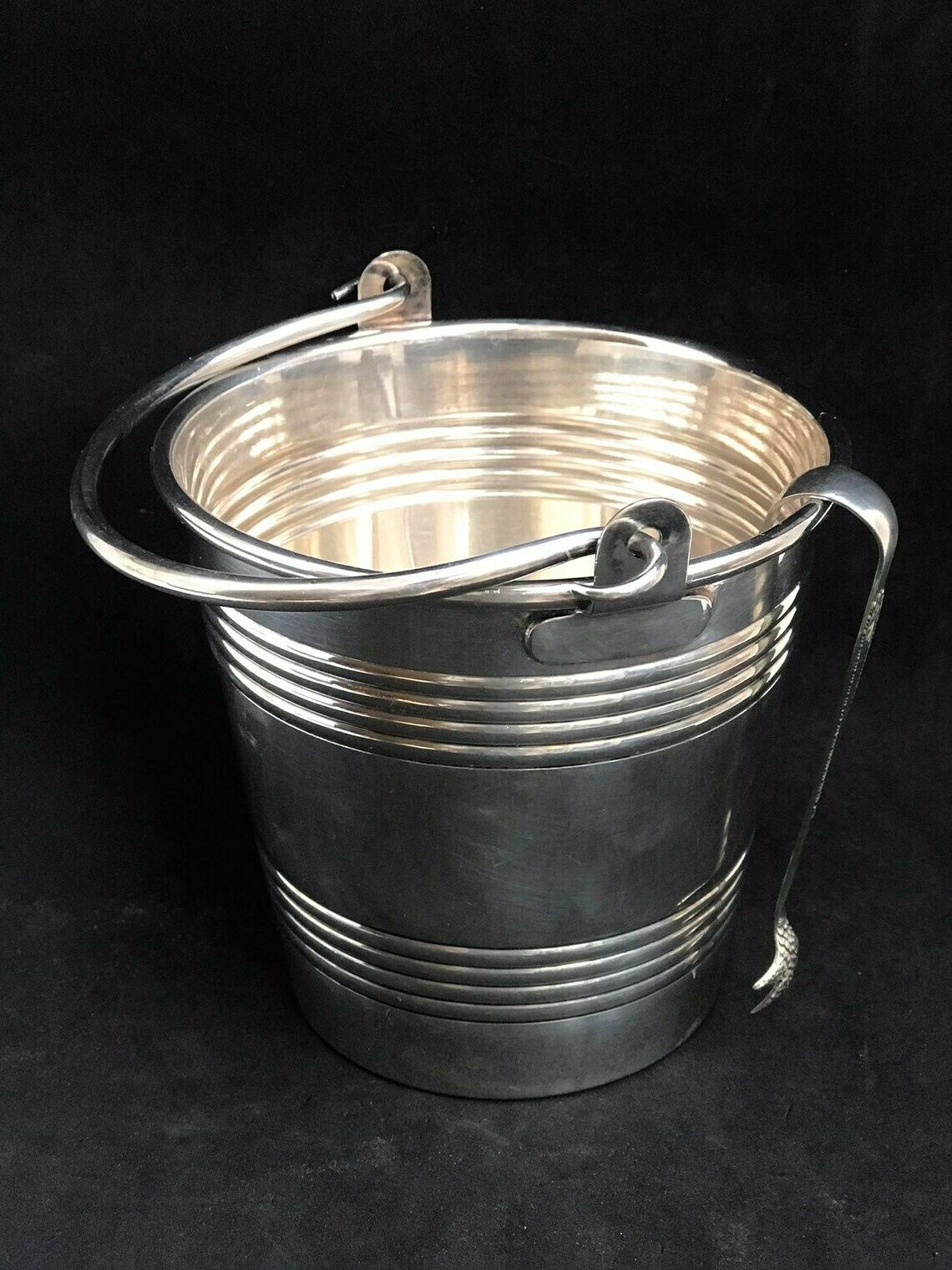 Ijsemmer Verzilverd Metaal – Wiskemann België – Bartafelaccessoire photo Woonaccessoires