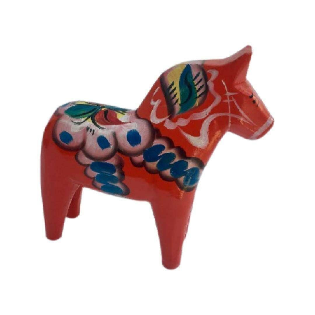 Dala Horse Houten Beeldje Zweeds Door Nils Olsson 15 Cm Scandinavisch Modern Handgeschilderd Scandinavisch Design Rood Hout