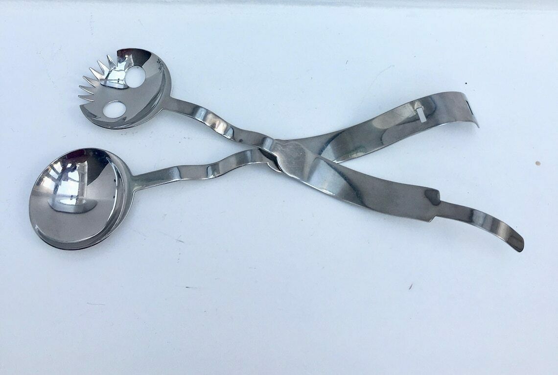 Cutlery Salad Servers Salad Serving Tongs Denmark 2 Pieces Designed By Menu Danish Design Pasta Server Stainless Steel Salad Set Spoon Fork. photo vinterior