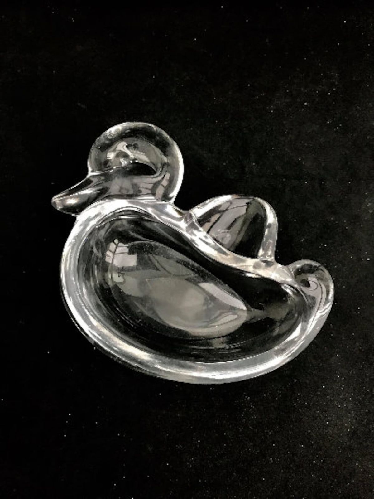 Ashtray Paperweight Bowl Duck Bird Shaped Heavy Crystal Cigar Ashtray By Art Vannes France Art Glass Dove Clear Gift For Her Wedding Gift photo furniture