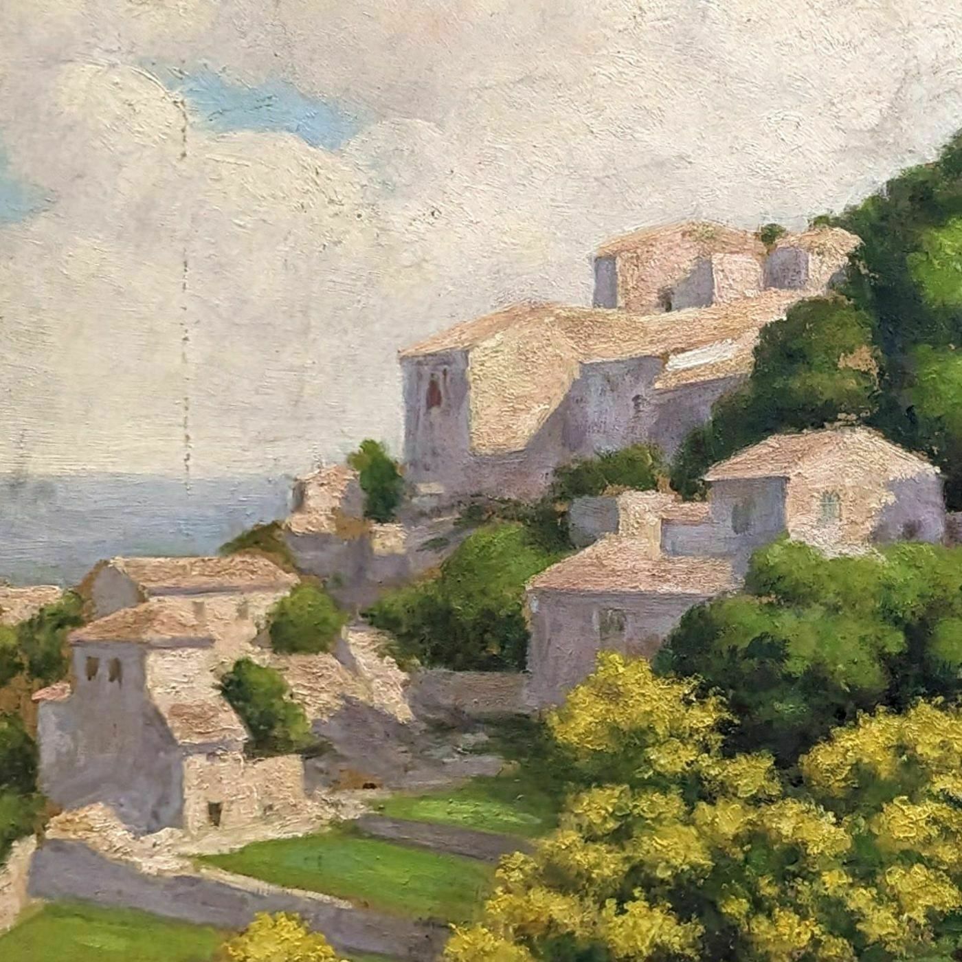 Oil On Canvas Pastoral Scene Provencal School Remy Mayan photo Art
