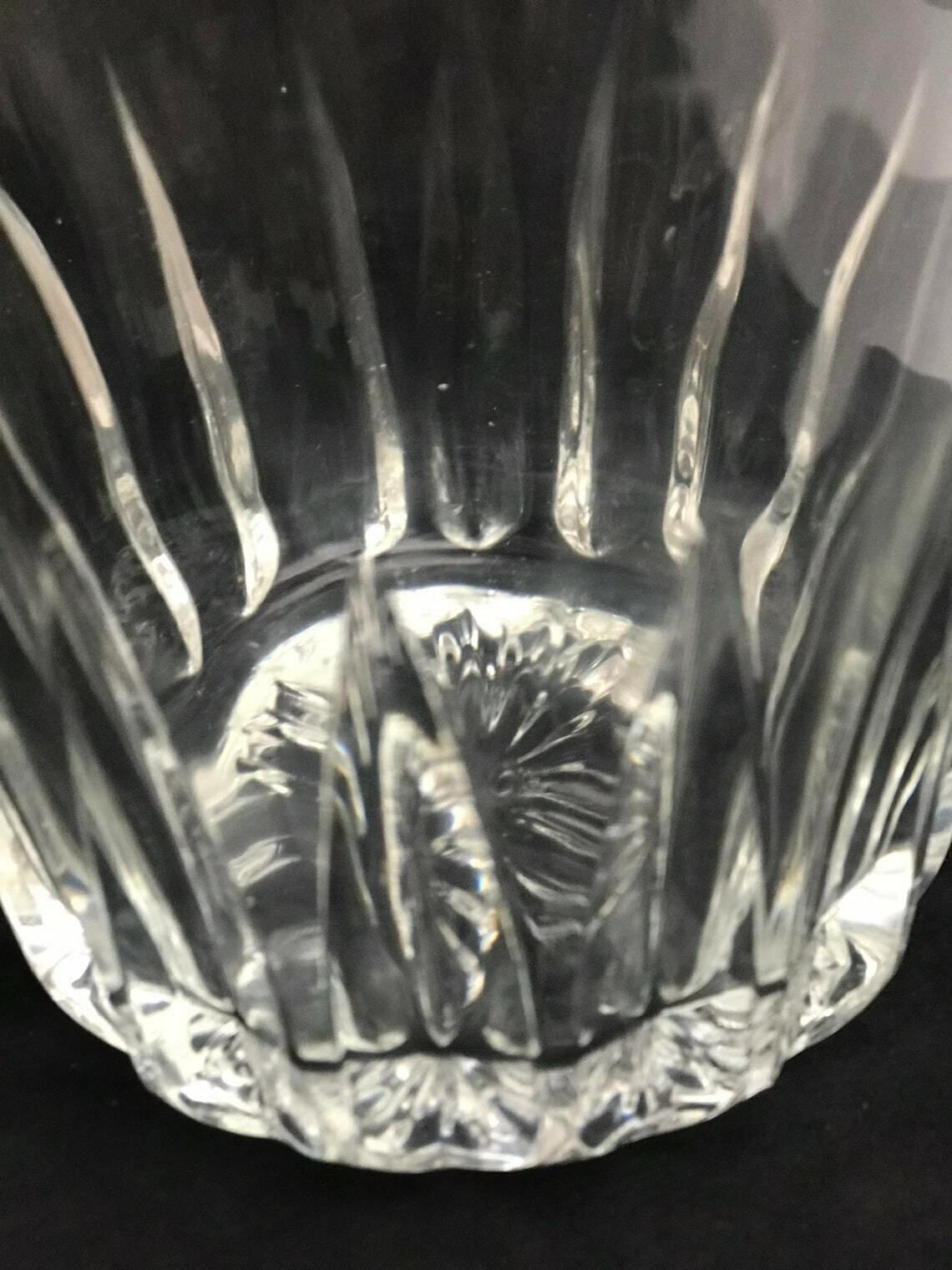 photo for sale Ice Bucket Heavy Molded Glass French With Golden Metal Handles Mid Century Barware Mixology Tools Bar Cart Hollywood Regency Man Cave Gift