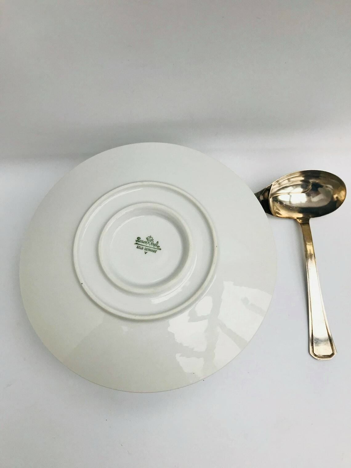Jussière Met Lepel – Rosenthal Mid Century Design Door Raymond Loewy – Wit Porselein – Made In Germany – Witte Sauskom Voor De Feestdagen photo vinterior