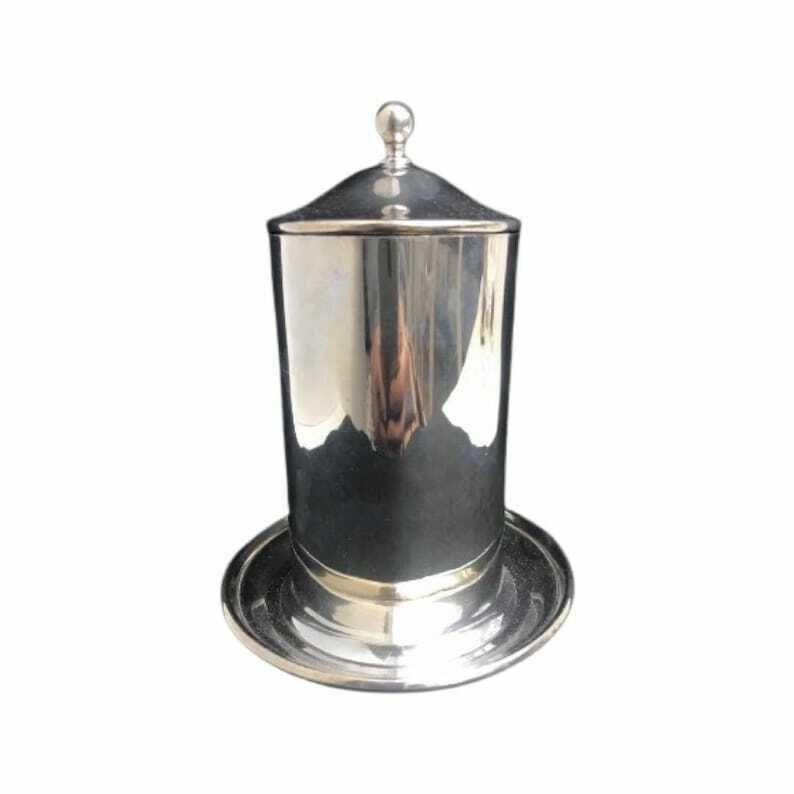 Pickles Jar Silver Plated Glass Insert English 1940s Table Cruet Pickle Jar Caddy Glass Bottle On Stand Wedding Gift For Her Hostess Gift