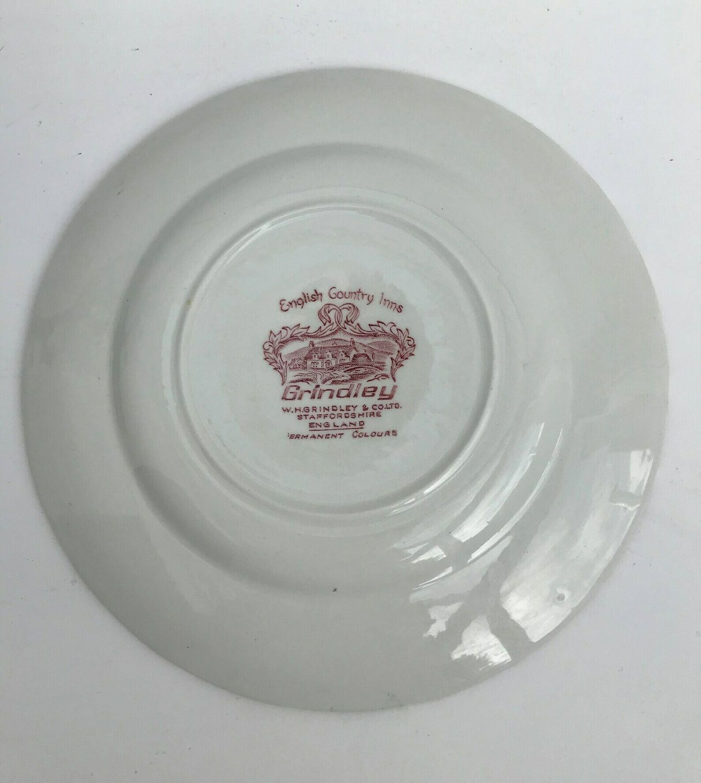 photo furniture Red Transferware Vintage Grindley English Country Inns Side Plate Salad English Country