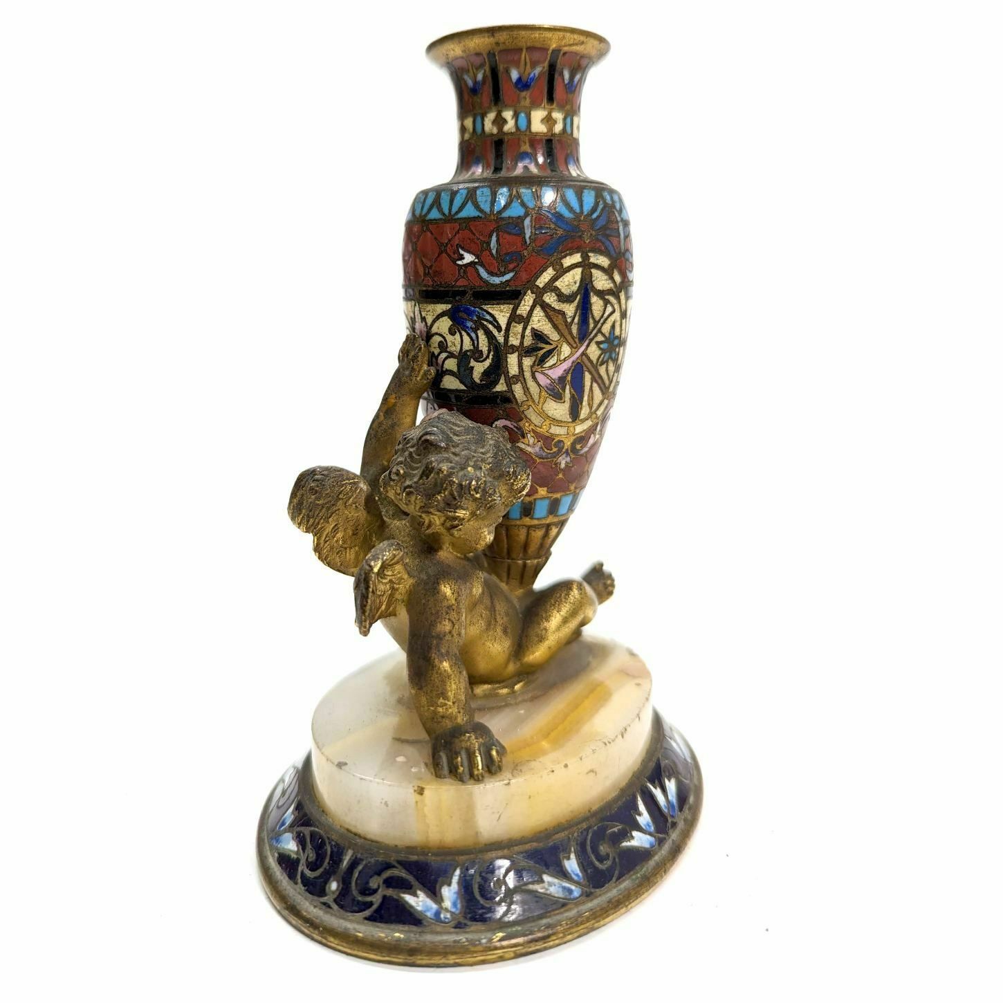 Pair Of Gilt Bronze Cloisonné Soliflores Xixth Napoleon III photo 2393.0