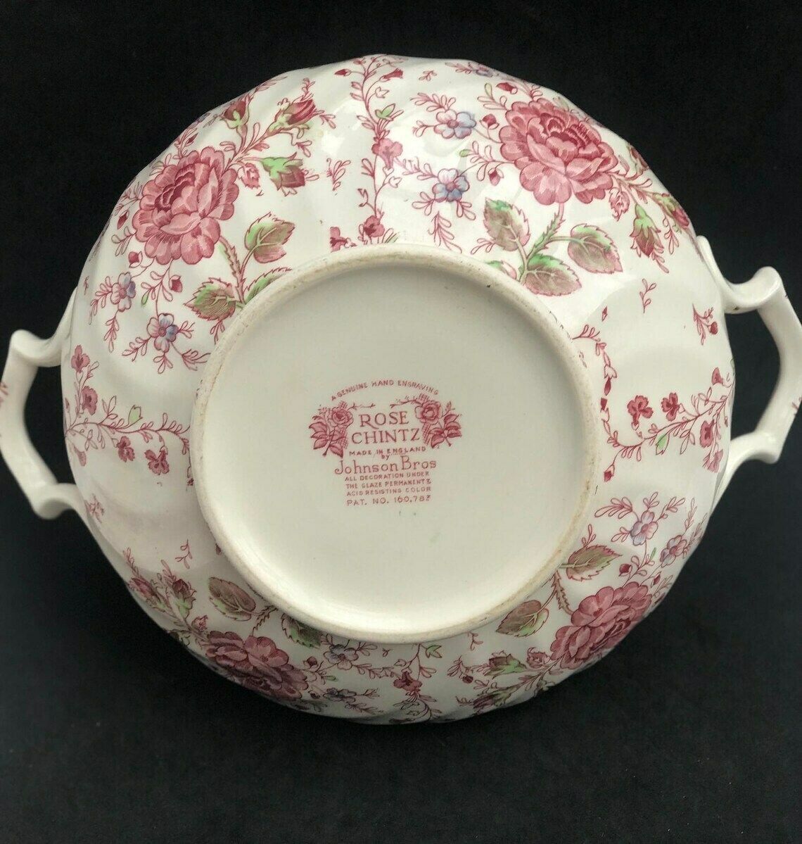photo for sale Johnson Brothers Soup Tureen Discontinued China, Replacement Dinnerware White Pink English Engraved Plates Pink Table Decor Antique English