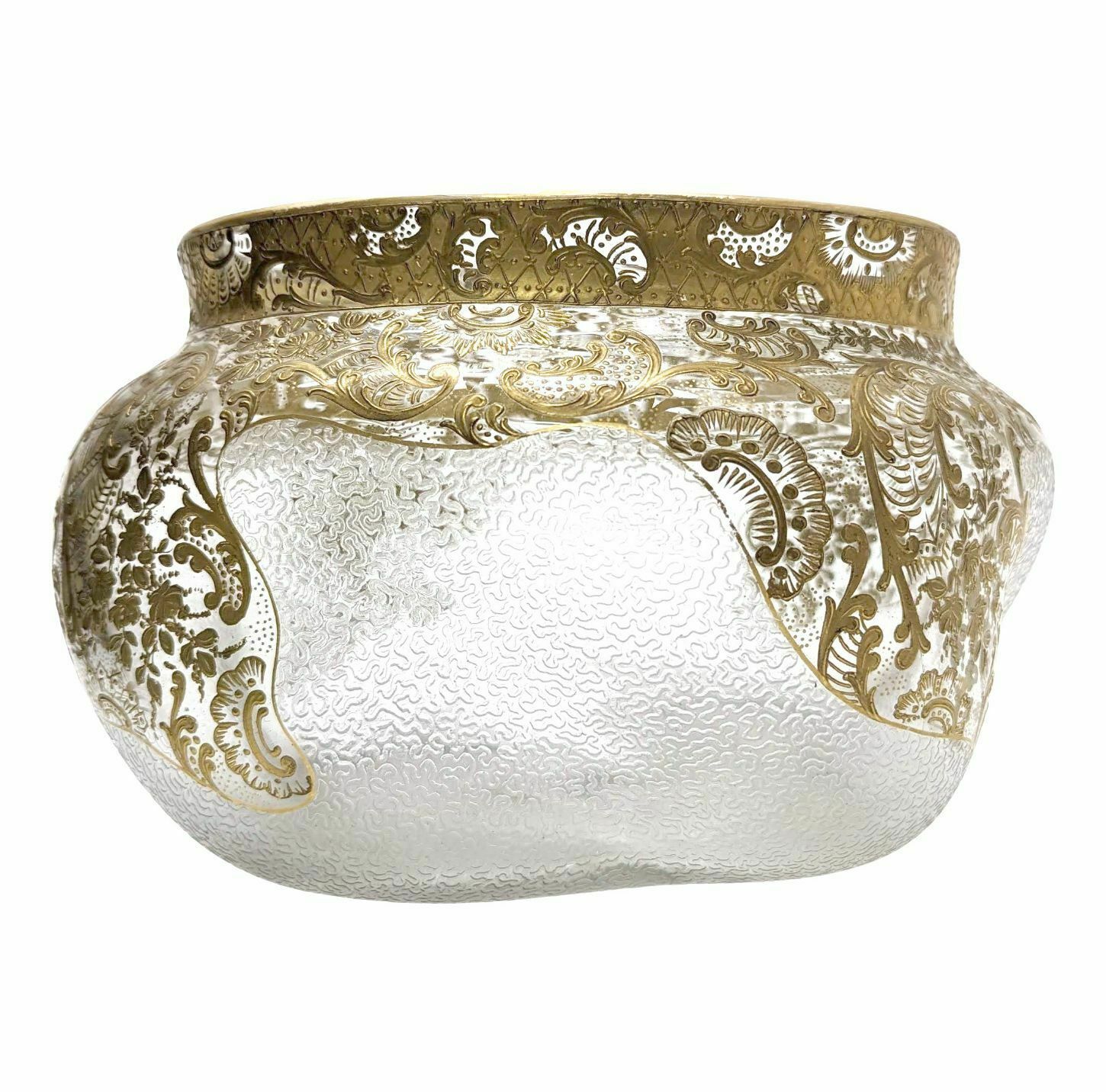 Cup In Crystal Painted In Gold, 1900 Period In The Style Of The Crystal Staircase photo for sale